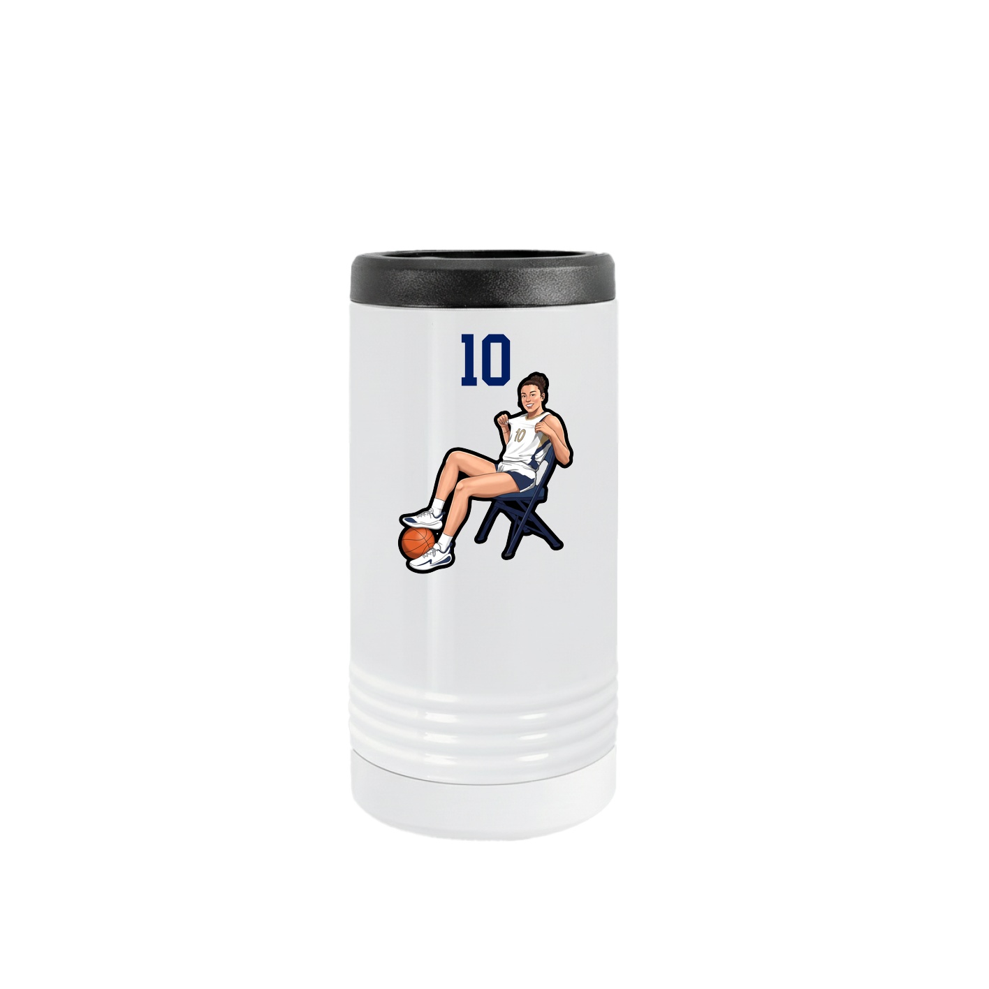 Slim Beverage Holder — Number Top in White