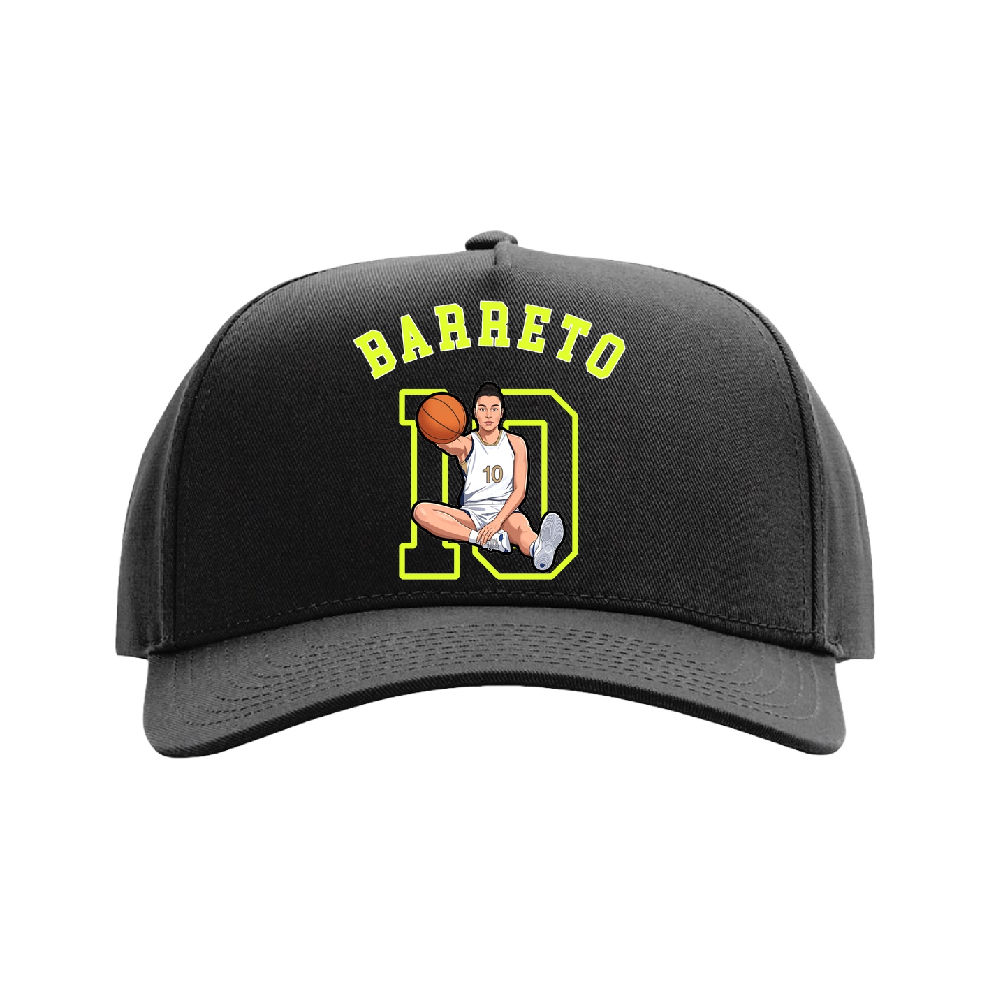 Full Fabric Five-Panel Champ Cap — Shirsey Arch in Black