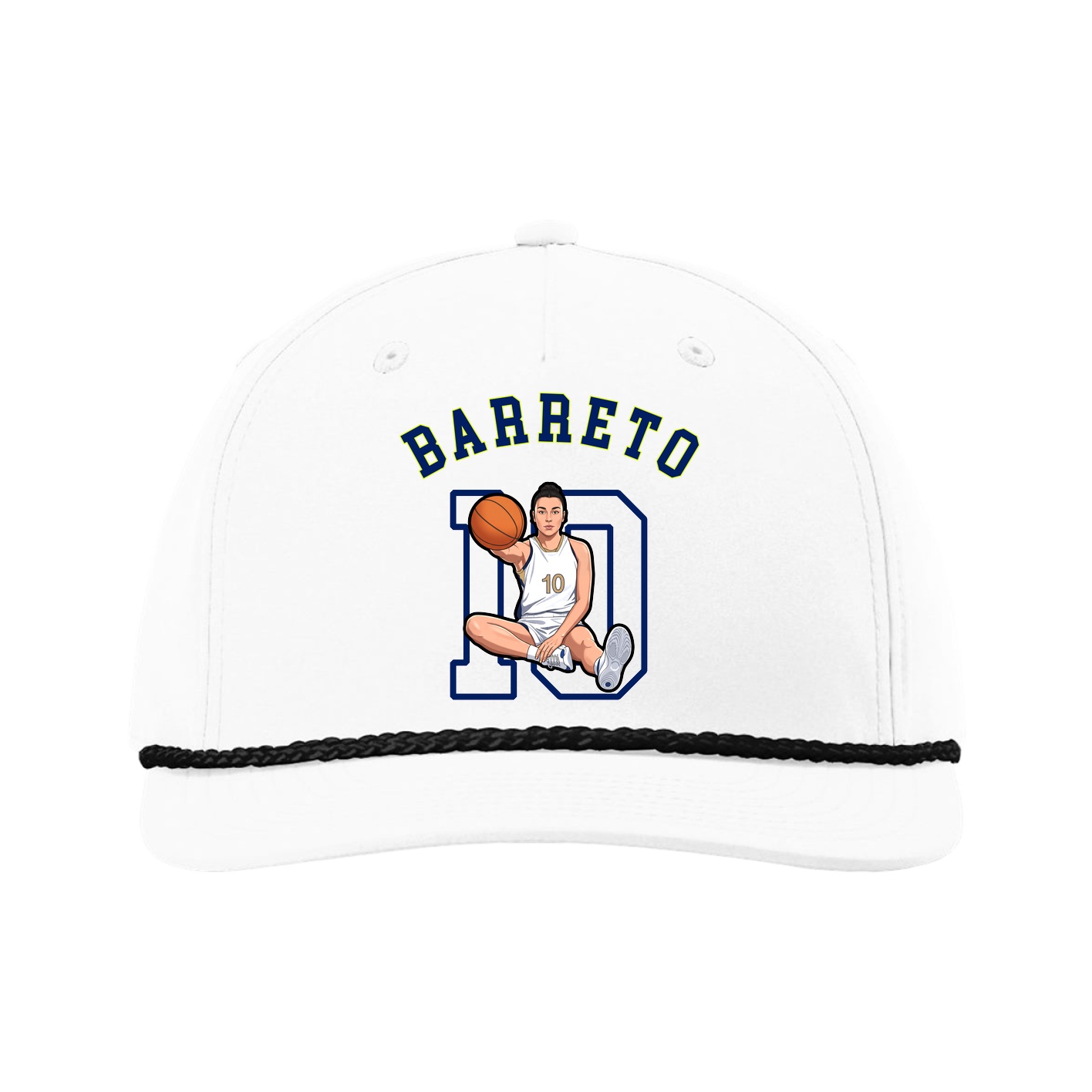 Five-Panel Classic Rope Cap — Shirsey Arch in White