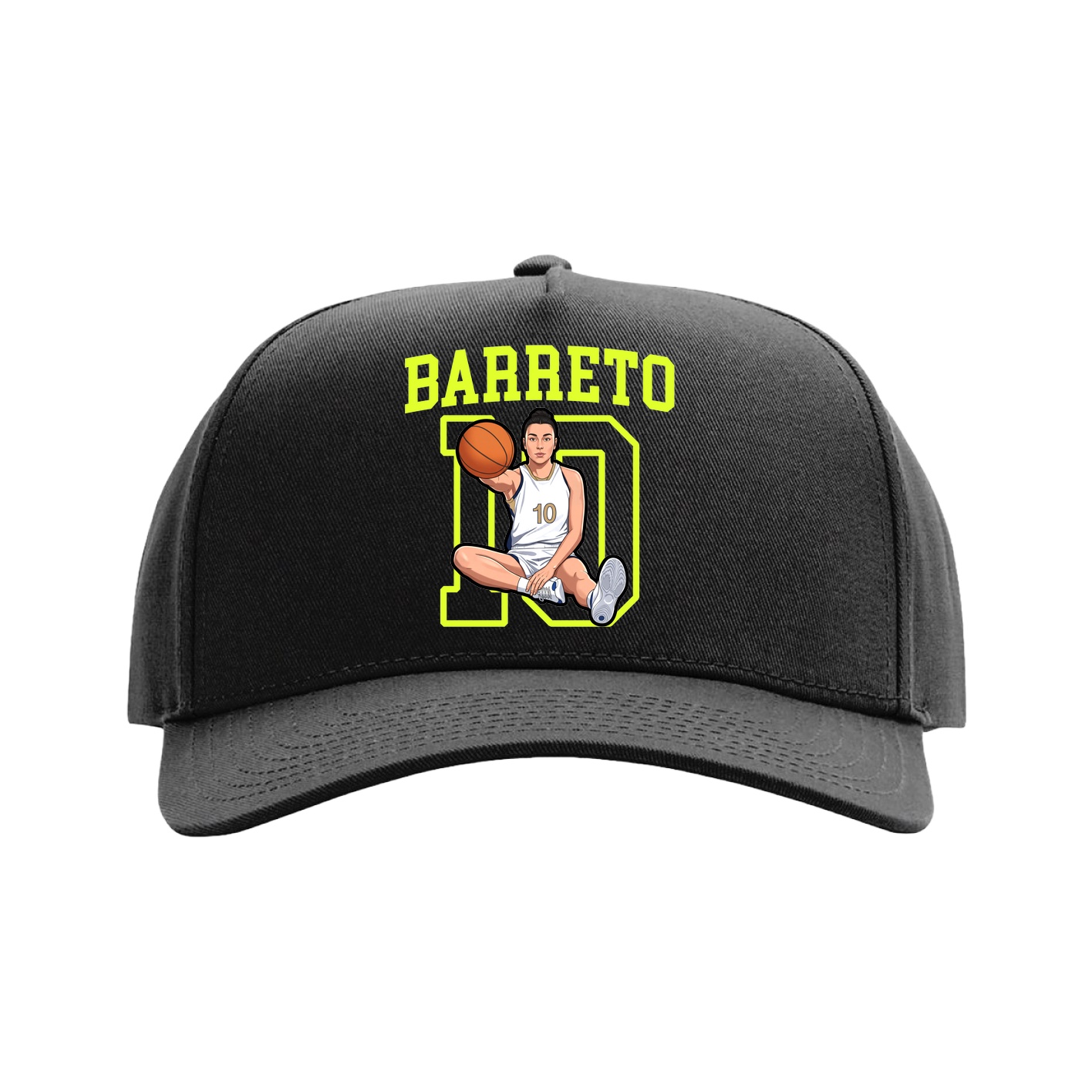 Full Fabric Five-Panel Champ Cap — Shirsey in Black