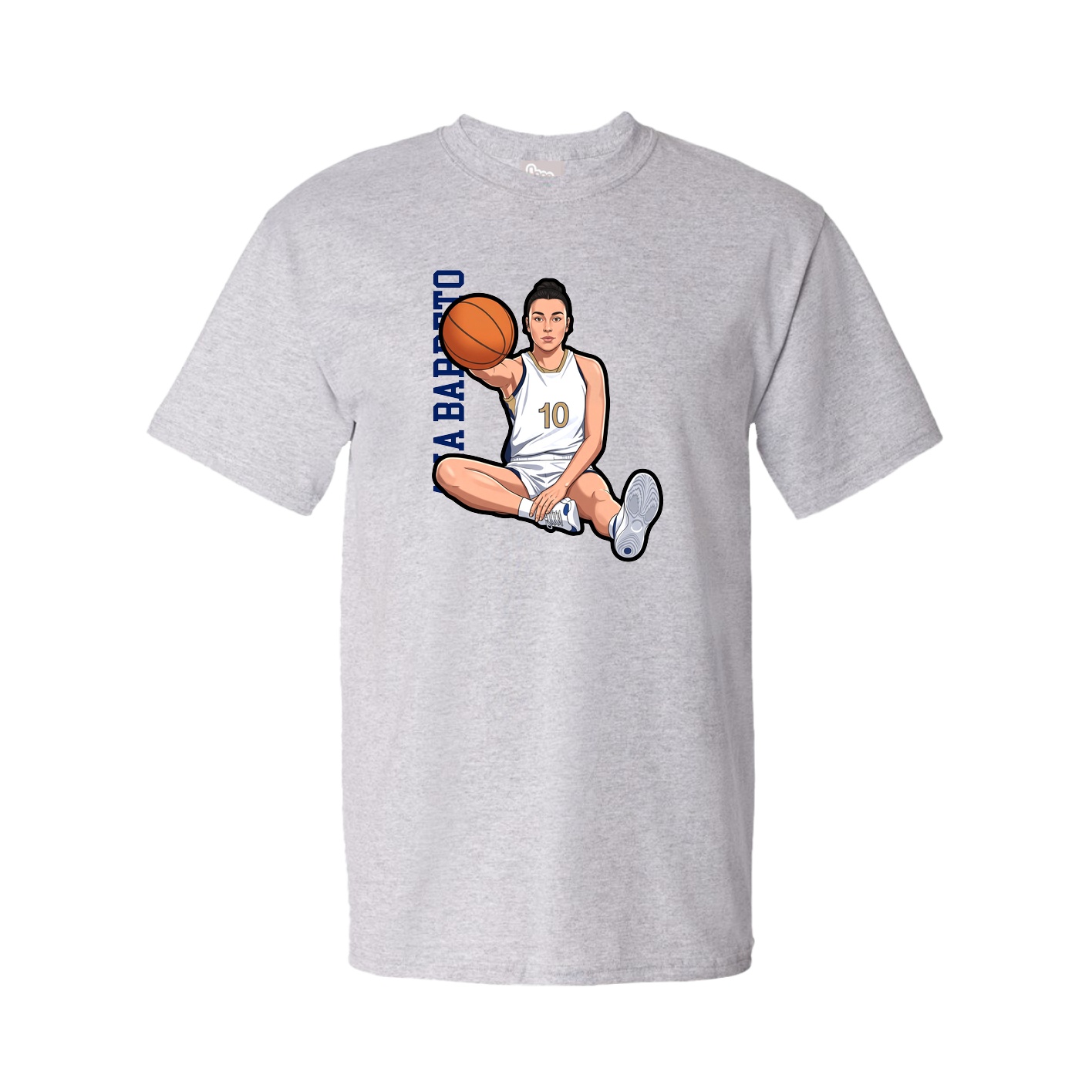Youth Tee — Name Vertical in Grey
