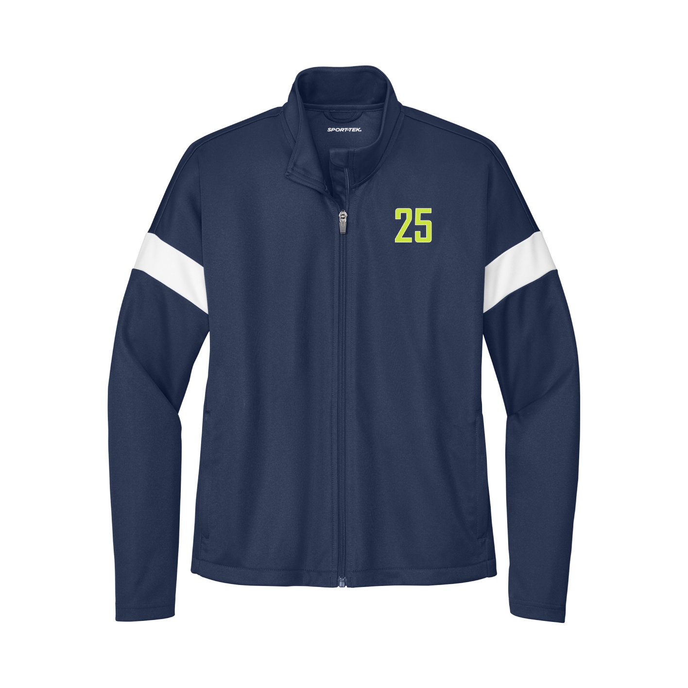Womens Team Travel Full-Zip Jacket — Front Shirsy in Navy/White