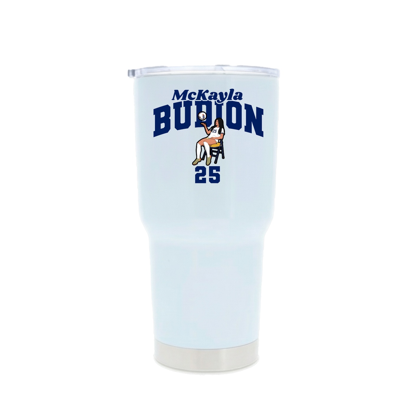 30oz Stainless Steel Tumbler — Signature Arch in White