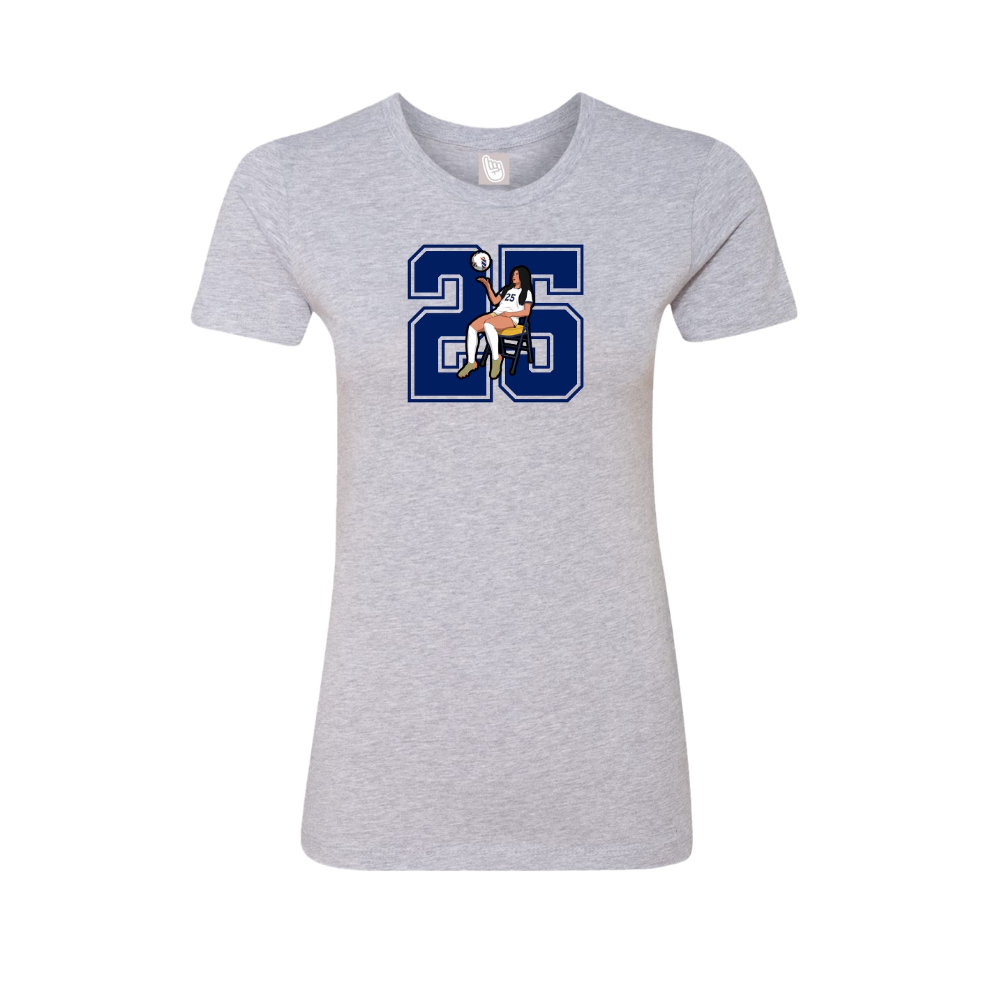 Womens Tee — Number in Grey