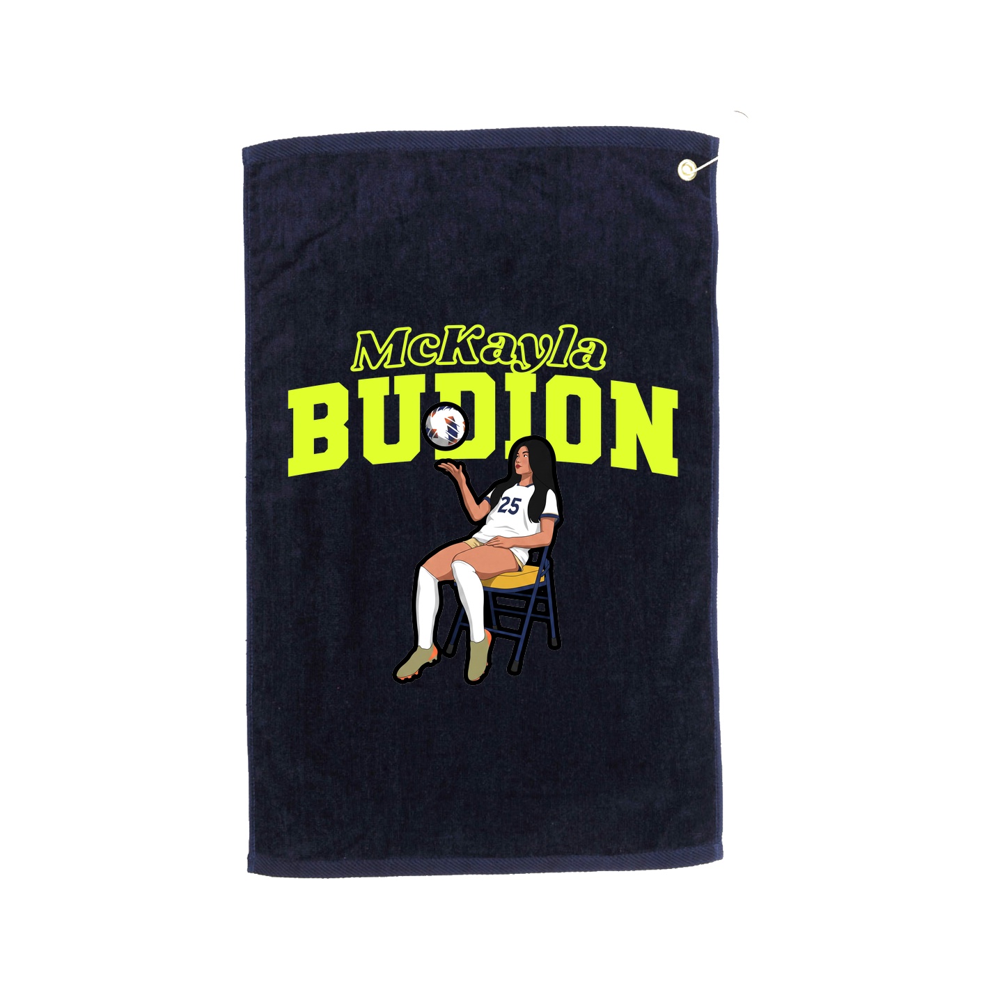 Golf Towel — Name Arch in Navy