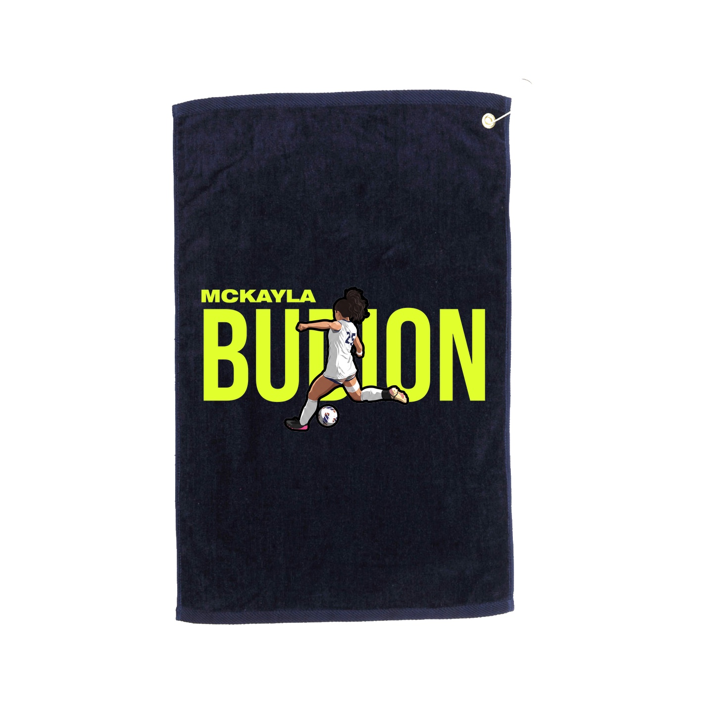 Golf Towel — Player Name in Navy