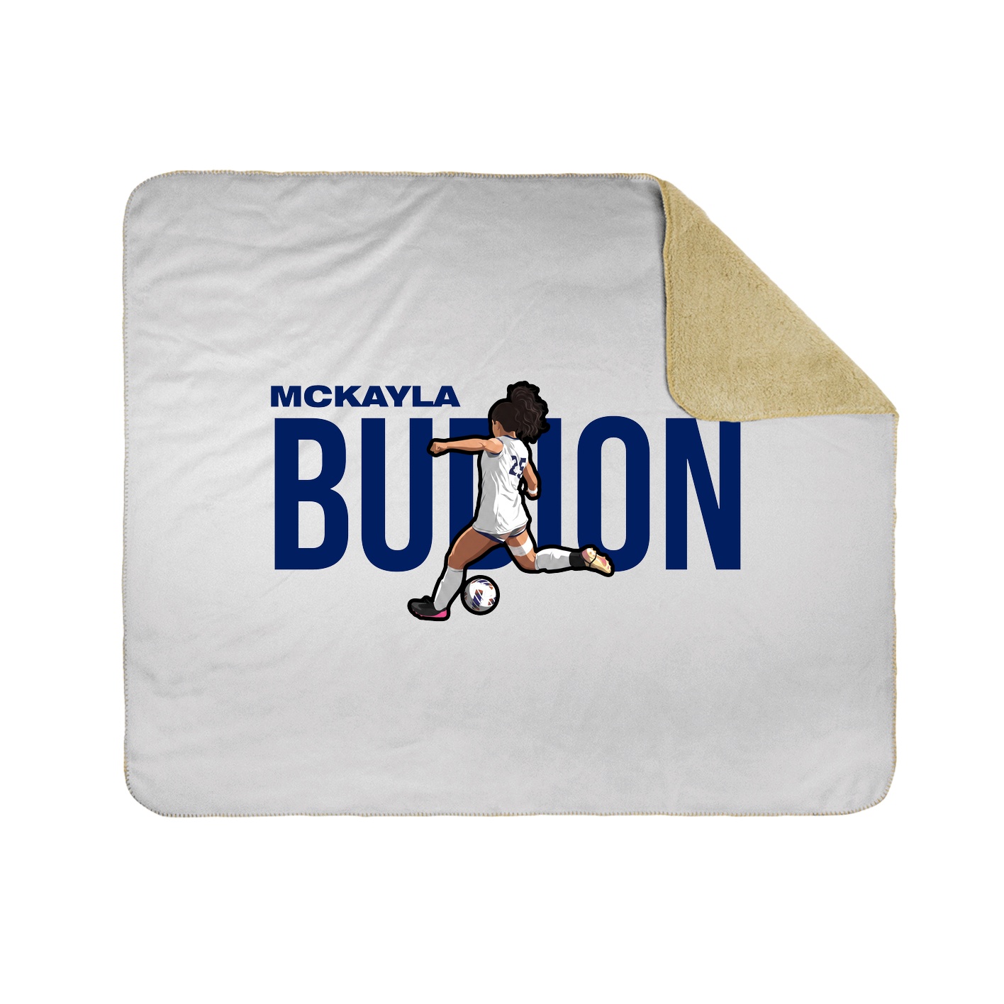 Throw Blanket — Player Name in White