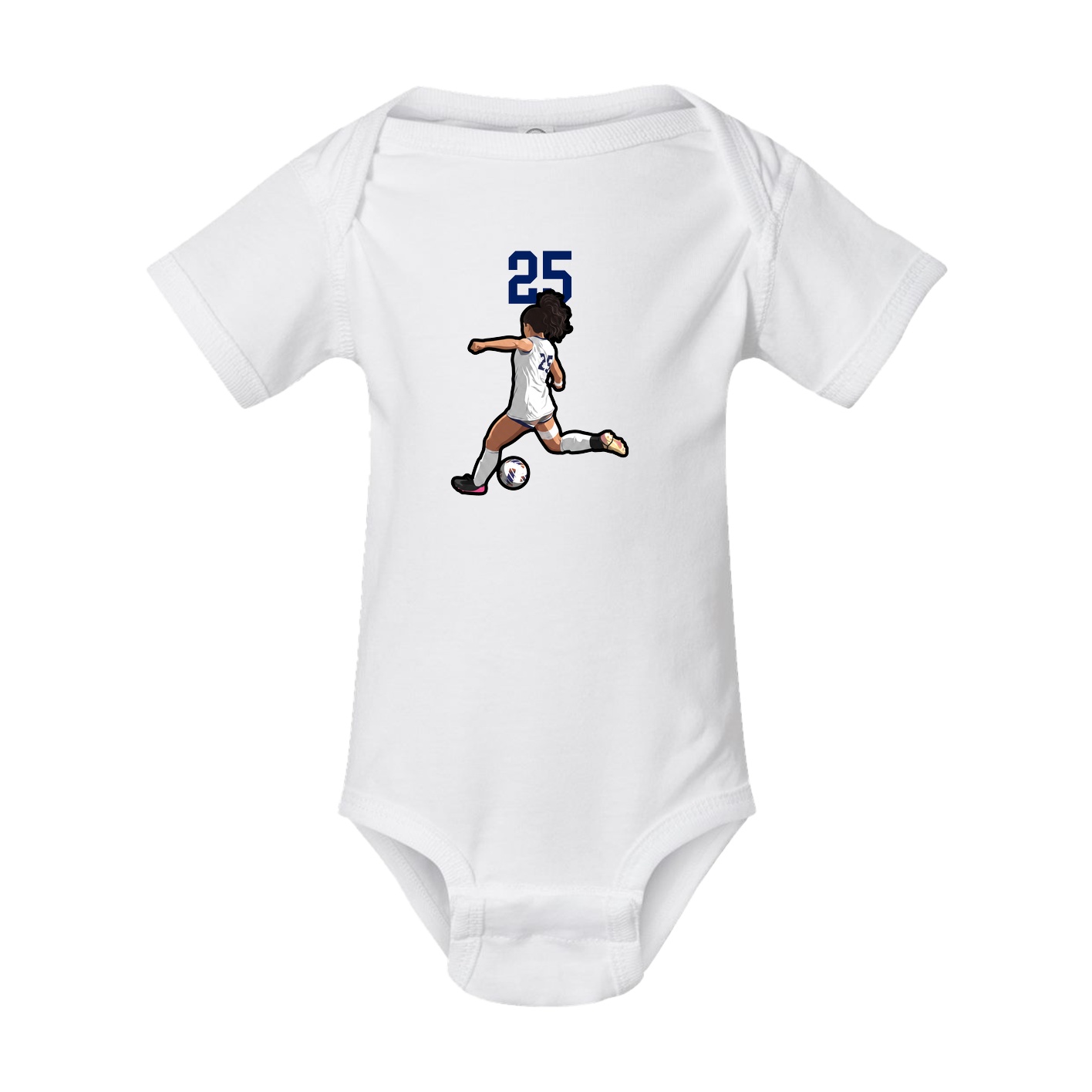 Baby Onesie — Number Top in White