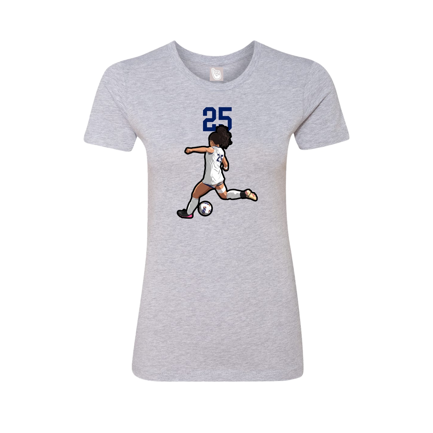 Womens Tee — Number Top in Grey