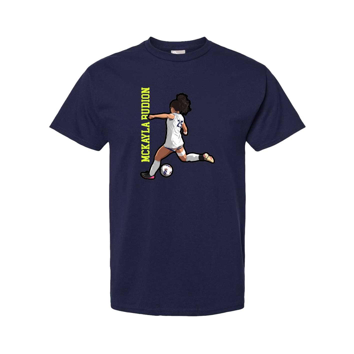Tee — Name Vertical in Navy