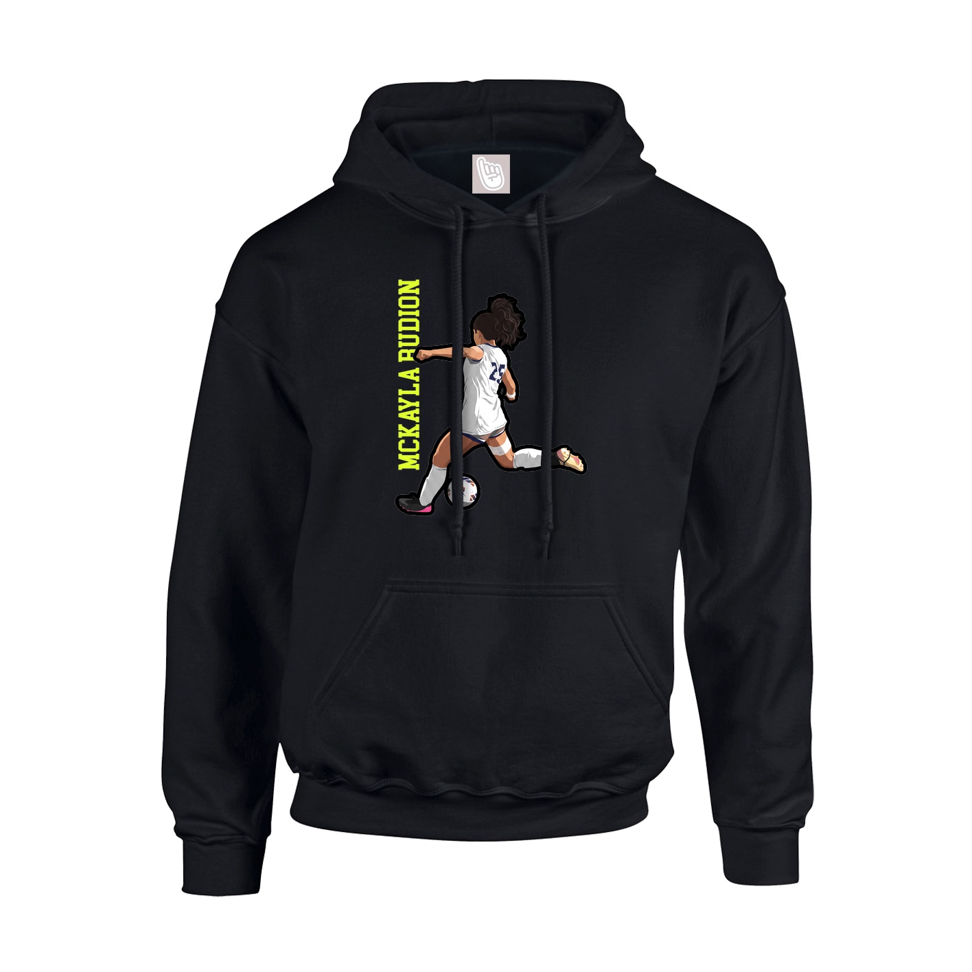 Hoodie — Name Vertical in Black