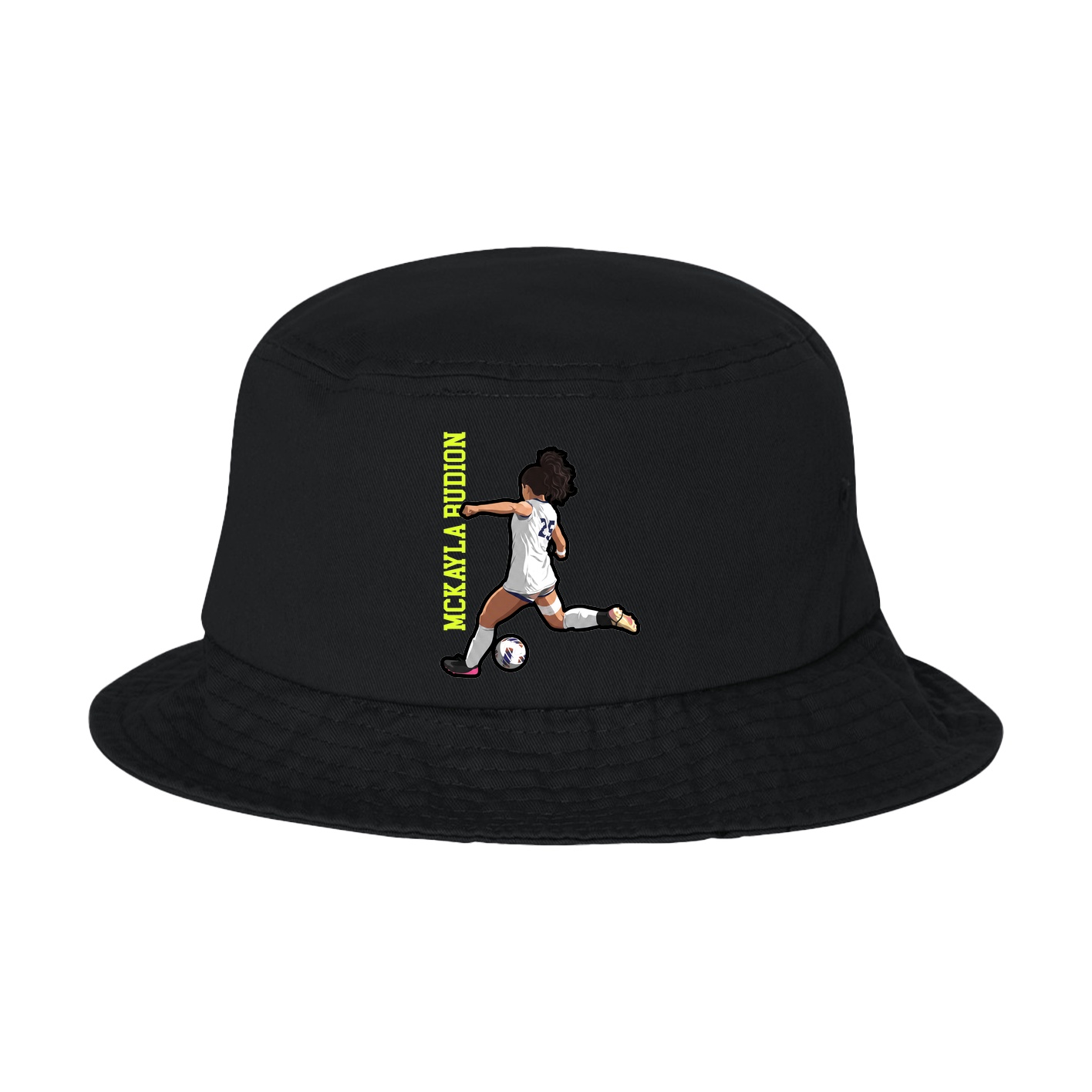 Bucket Cap — Name Vertical in Black