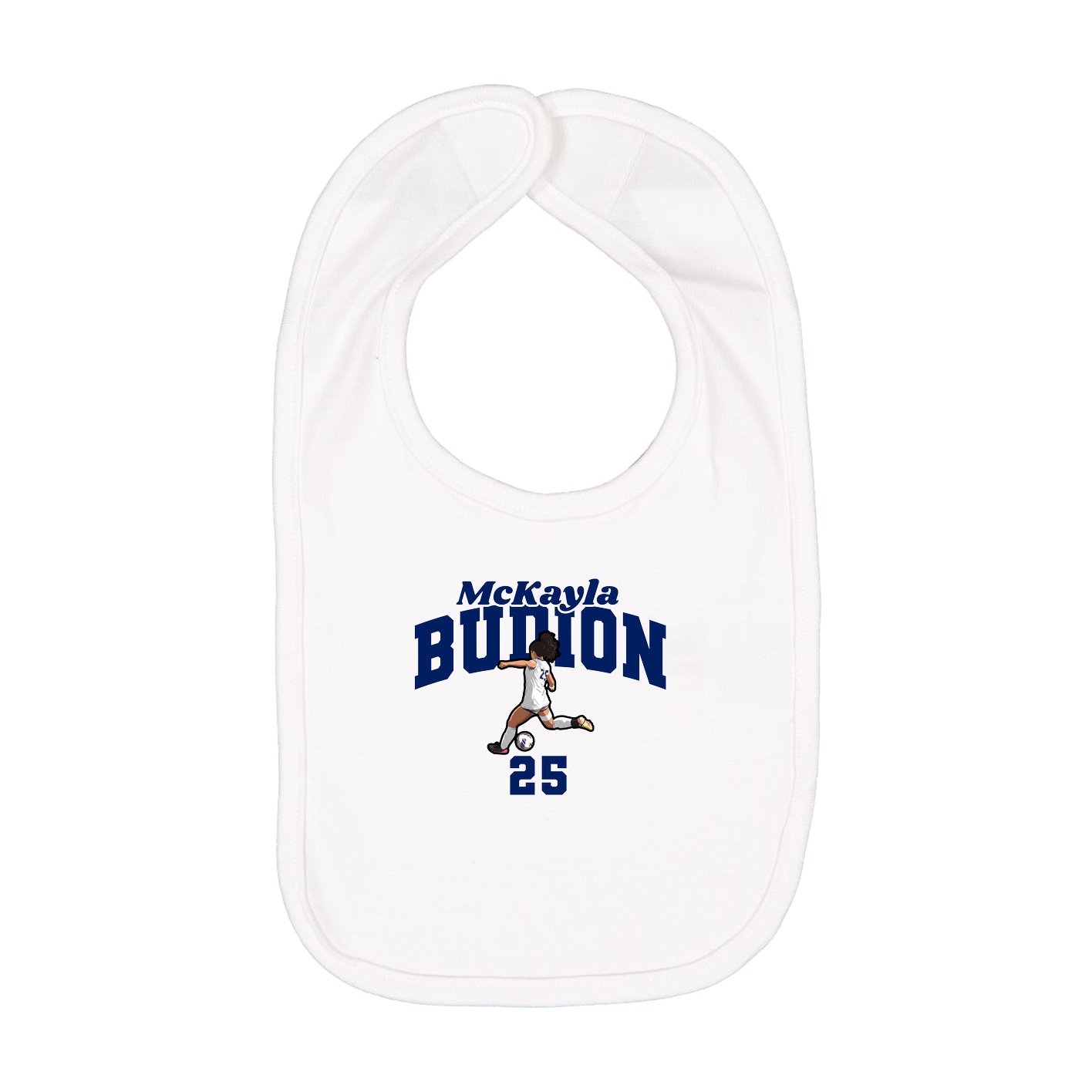 Infant Bib — Signature Arch in White