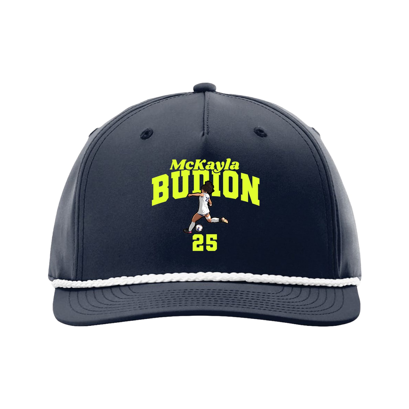 Five-Panel Classic Rope Cap — Signature Arch in Navy