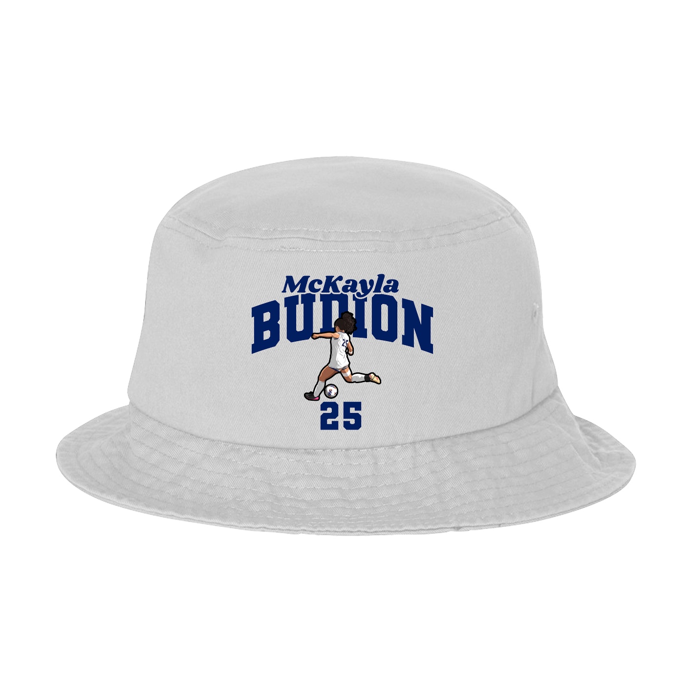 Bucket Cap — Signature Arch in White