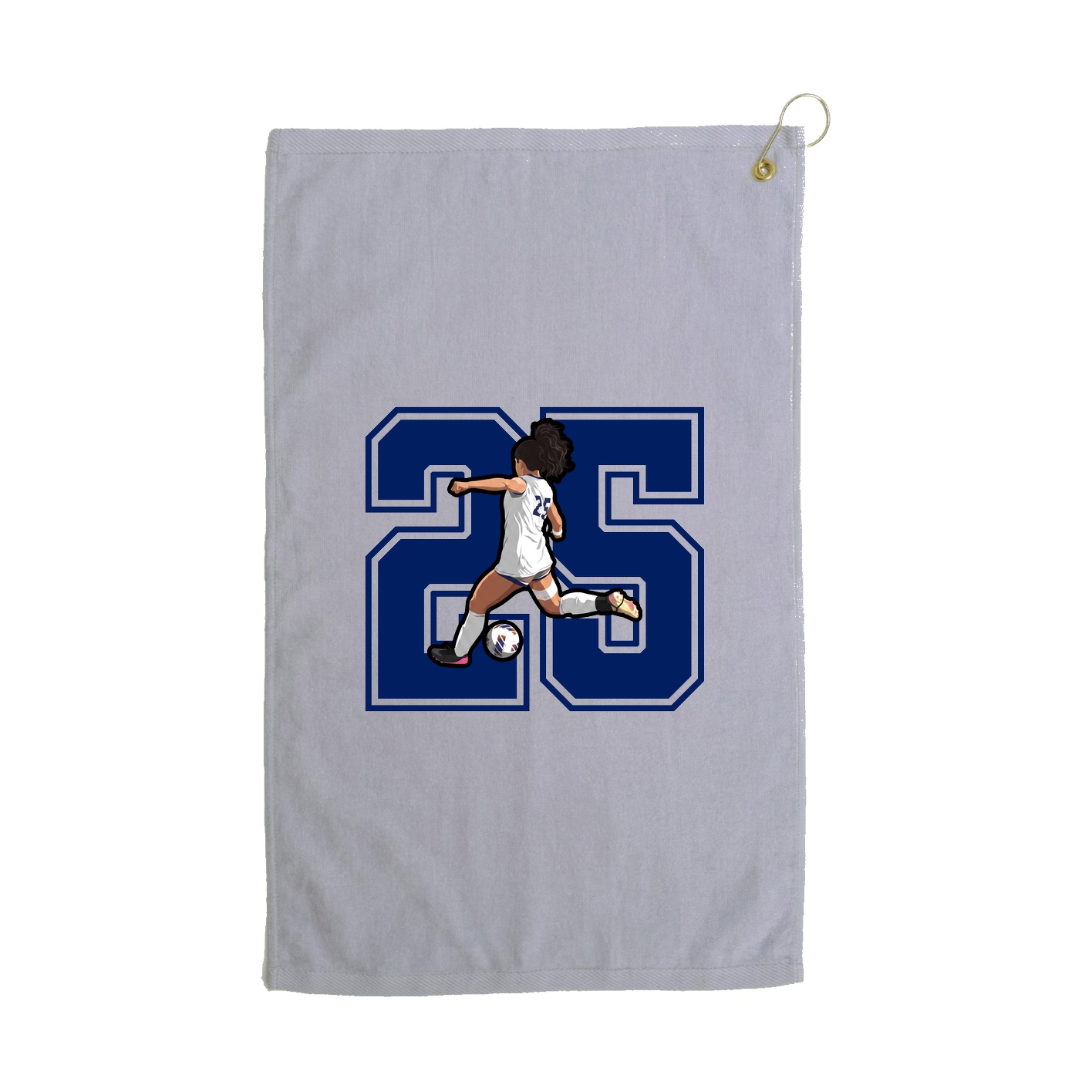 Golf Towel — Number in Grey