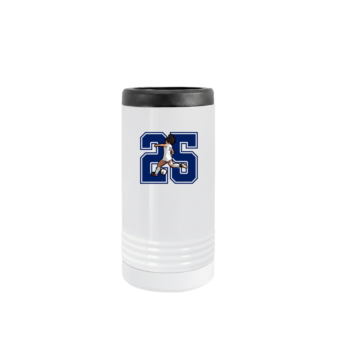 Slim Beverage Holder — Number in White