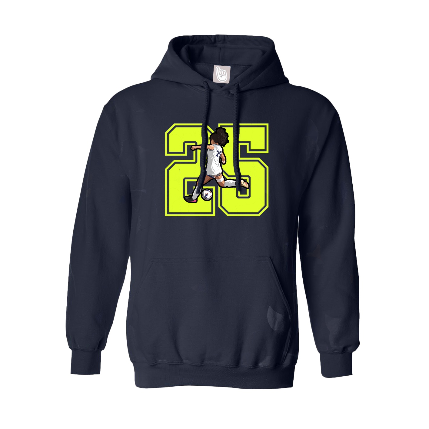 Youth Hoodie — Number in Navy
