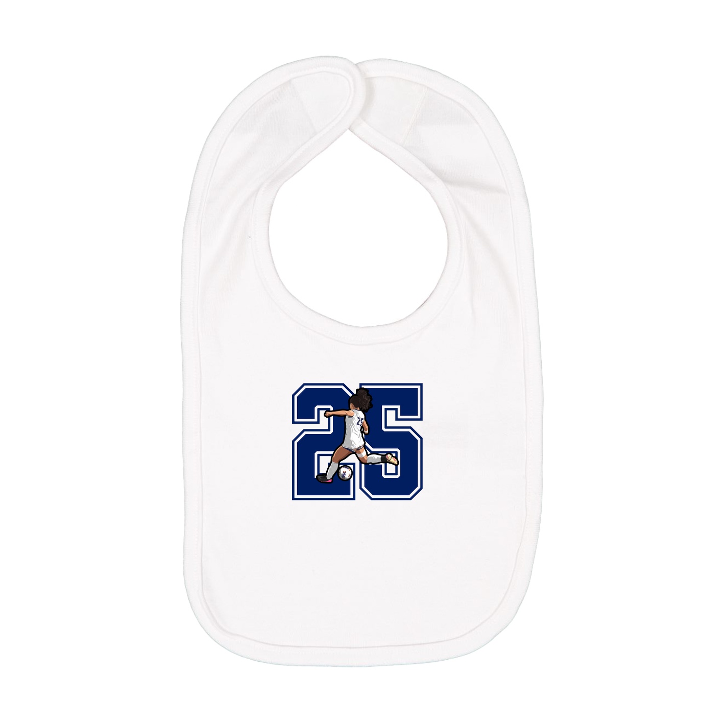 Infant Bib — Number in White