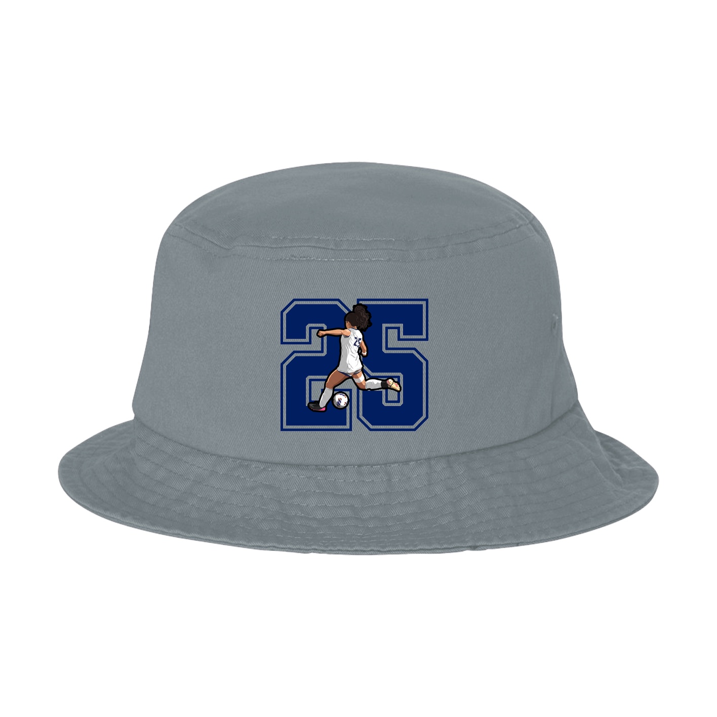 Bucket Cap — Number in Grey