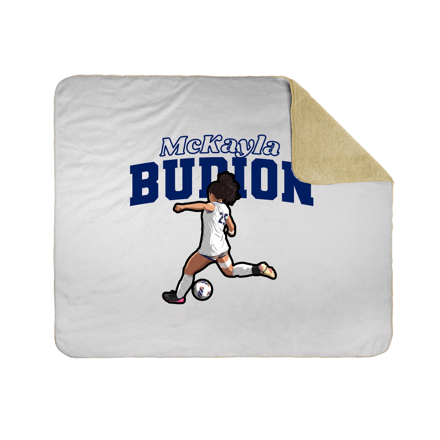 Throw Blanket — Name Arch in White