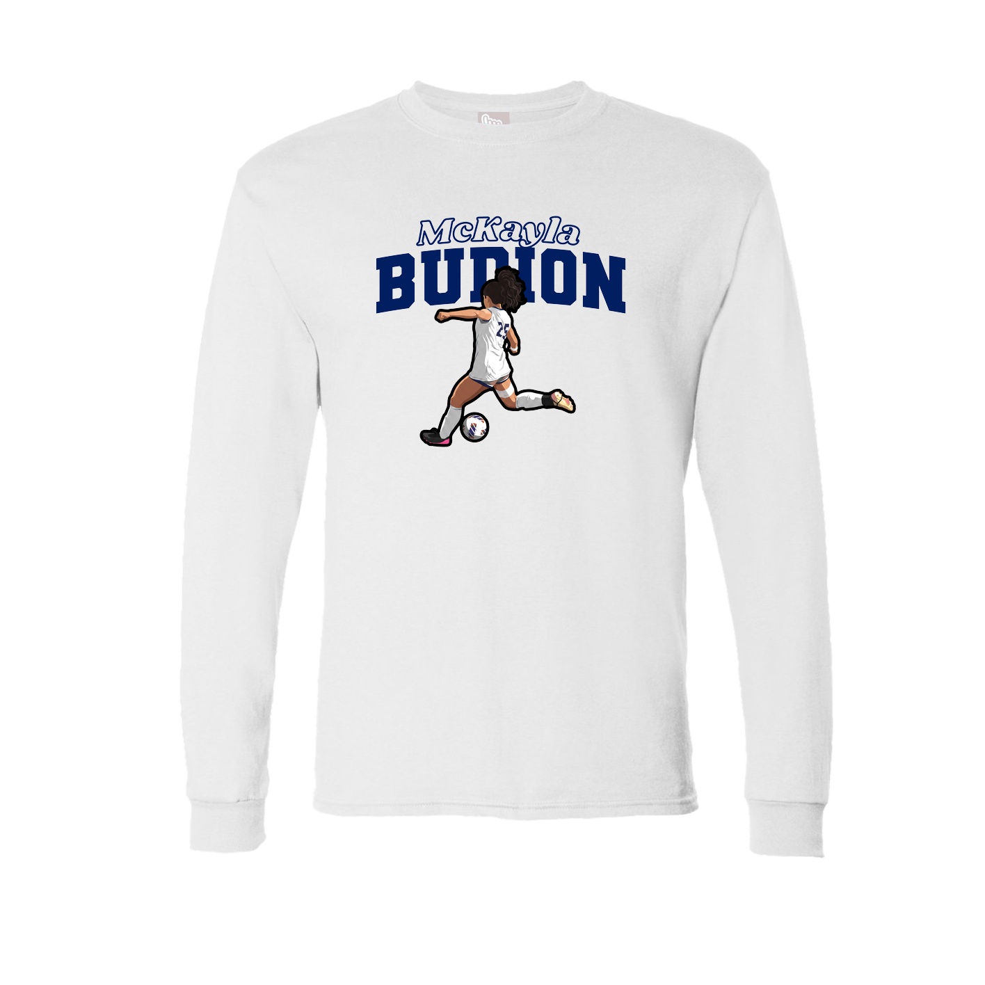 Long Sleeve Tee — Name Arch in White