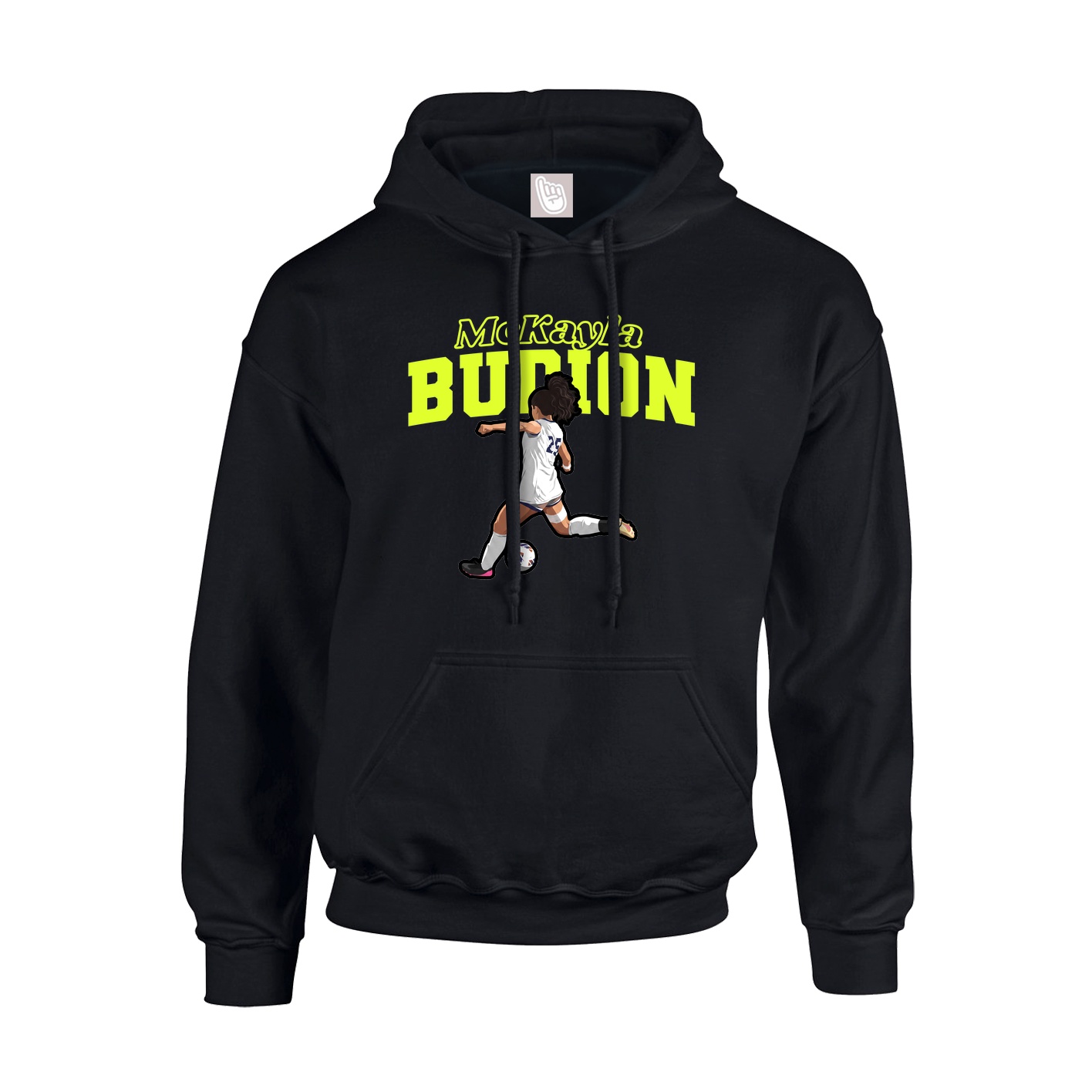 Youth Hoodie — Name Arch in Black