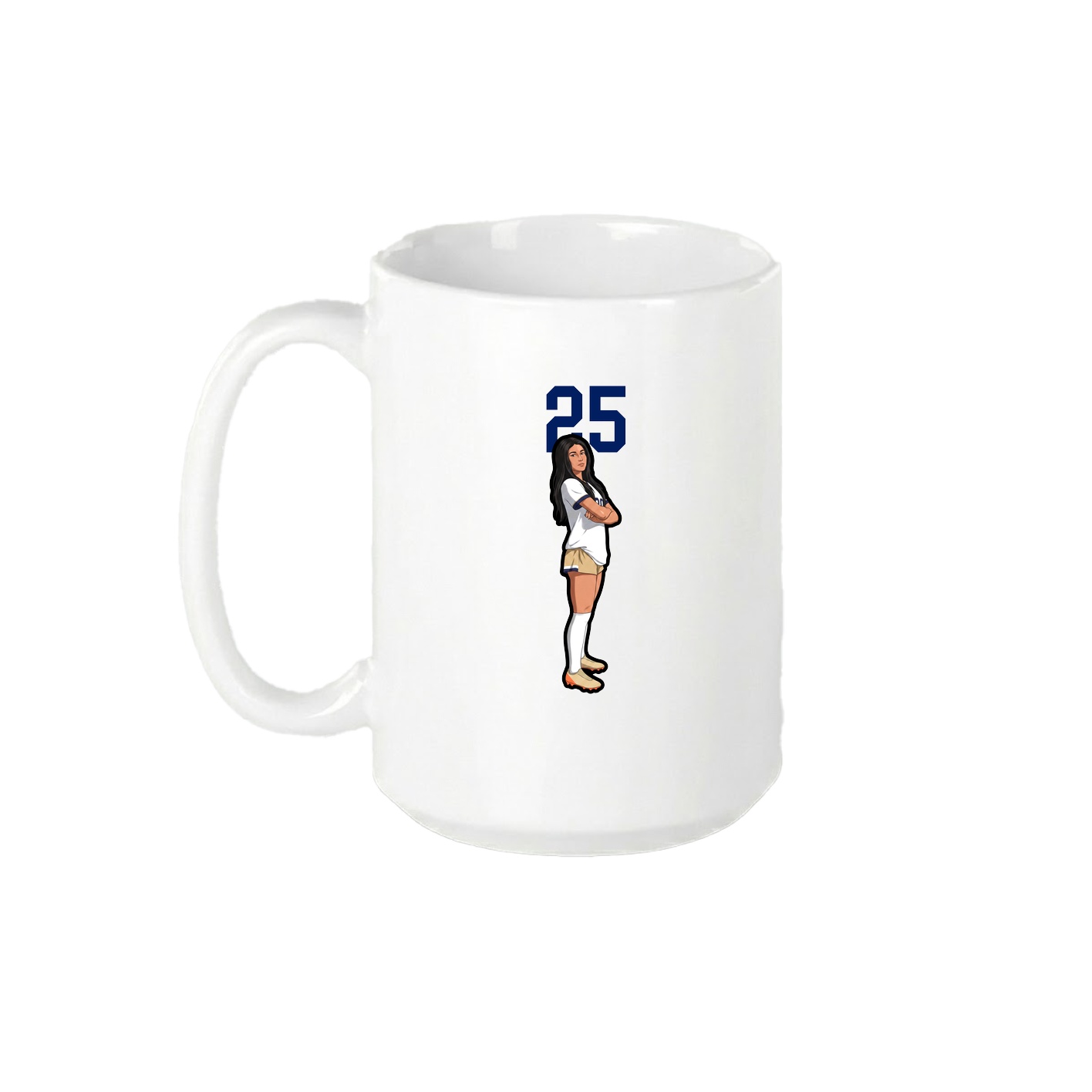 15oz Coffee Mug — Number Top in White