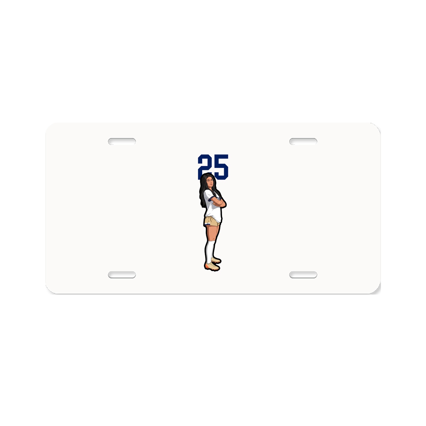 License Plate — Number Top in Classic