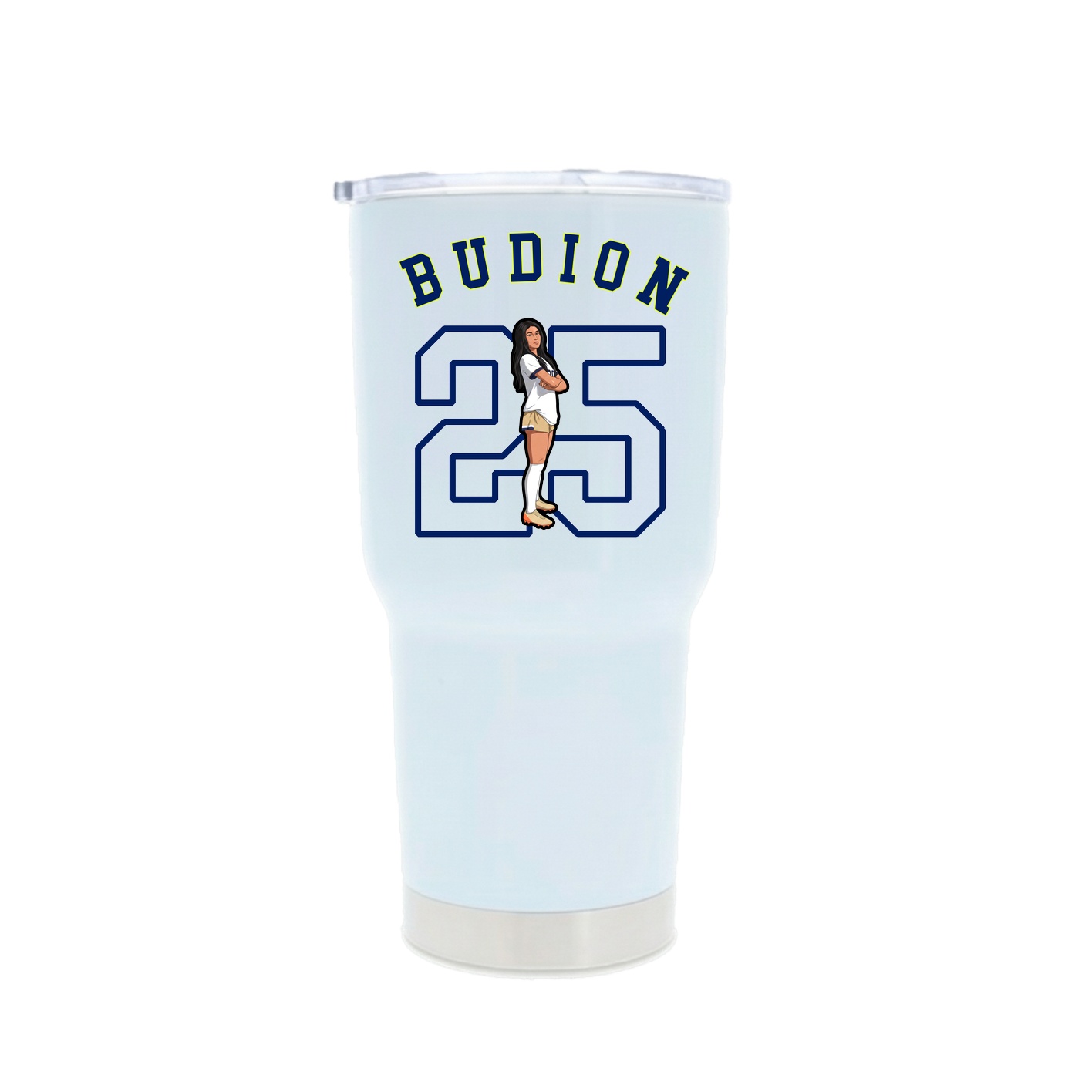 30oz Stainless Steel Tumbler — Shirsey Arch in White