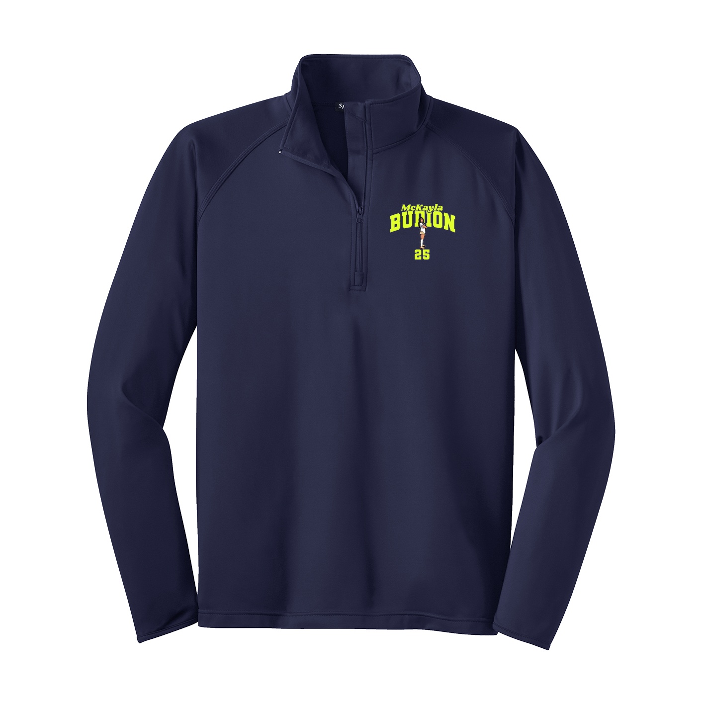 Q-Zip Pullover — Signature Arch in Navy