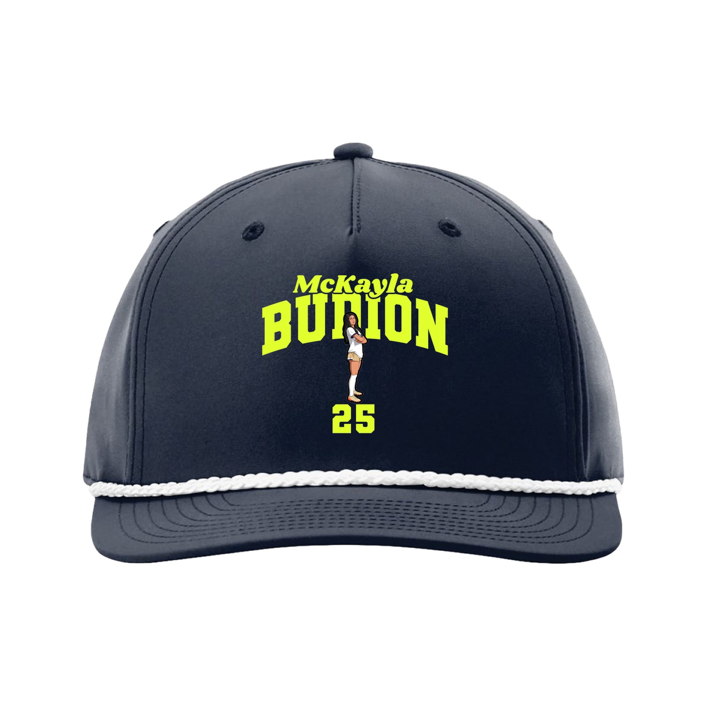 Five-Panel Classic Rope Cap — Signature Arch in Navy