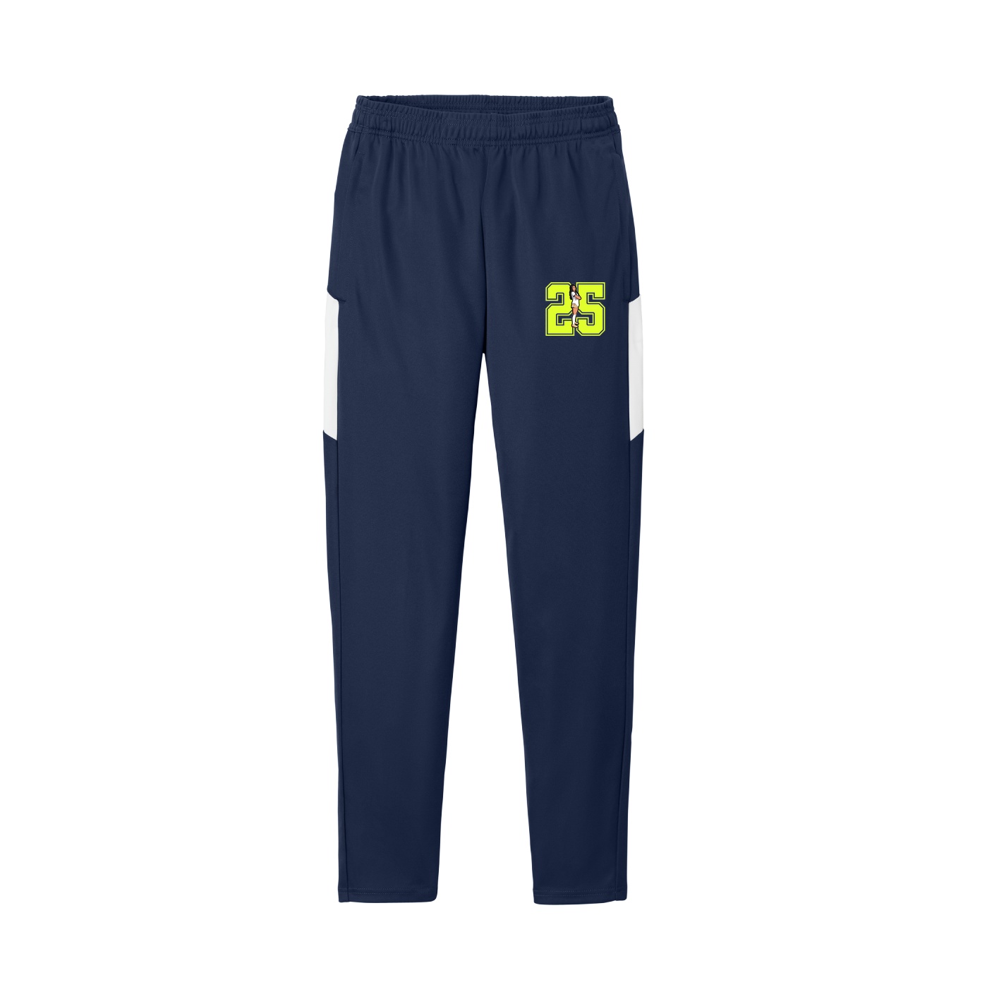 Team Travel Pant — Number in Navy/White