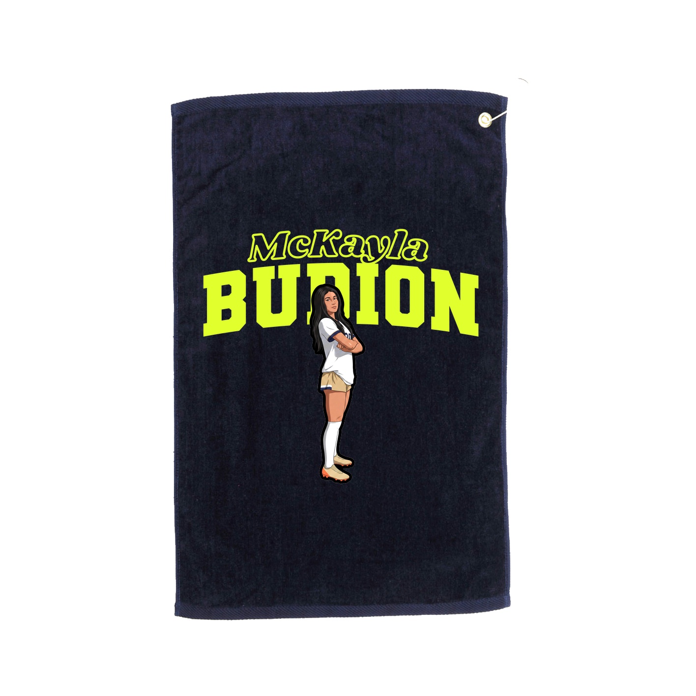 Golf Towel — Name Arch in Navy