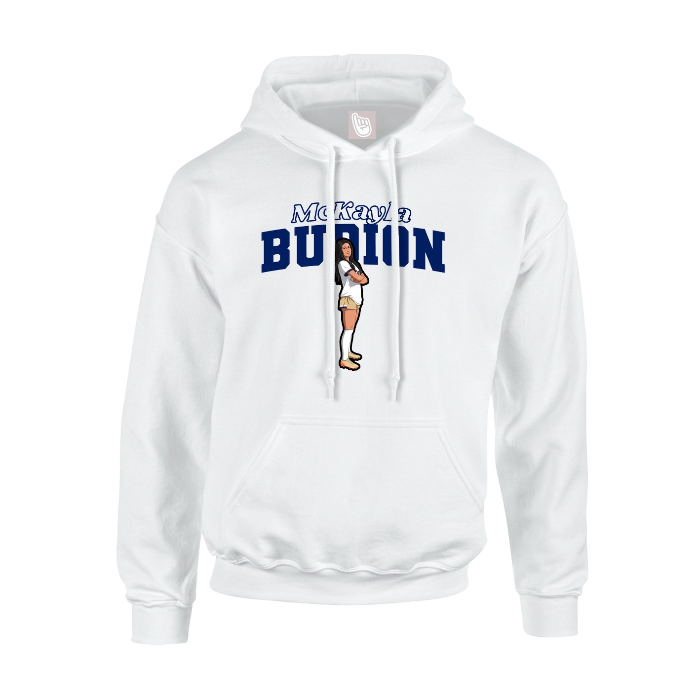 Hoodie — Name Arch in White