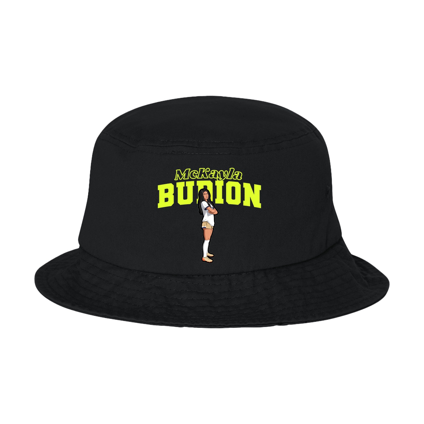 Bucket Cap — Name Arch in Black