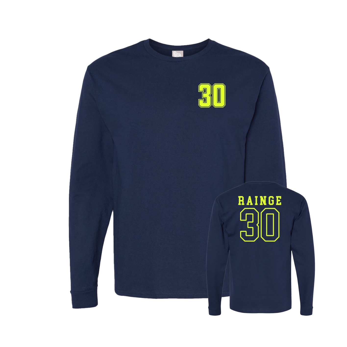Long Sleeve Tee — Chest Back in Navy