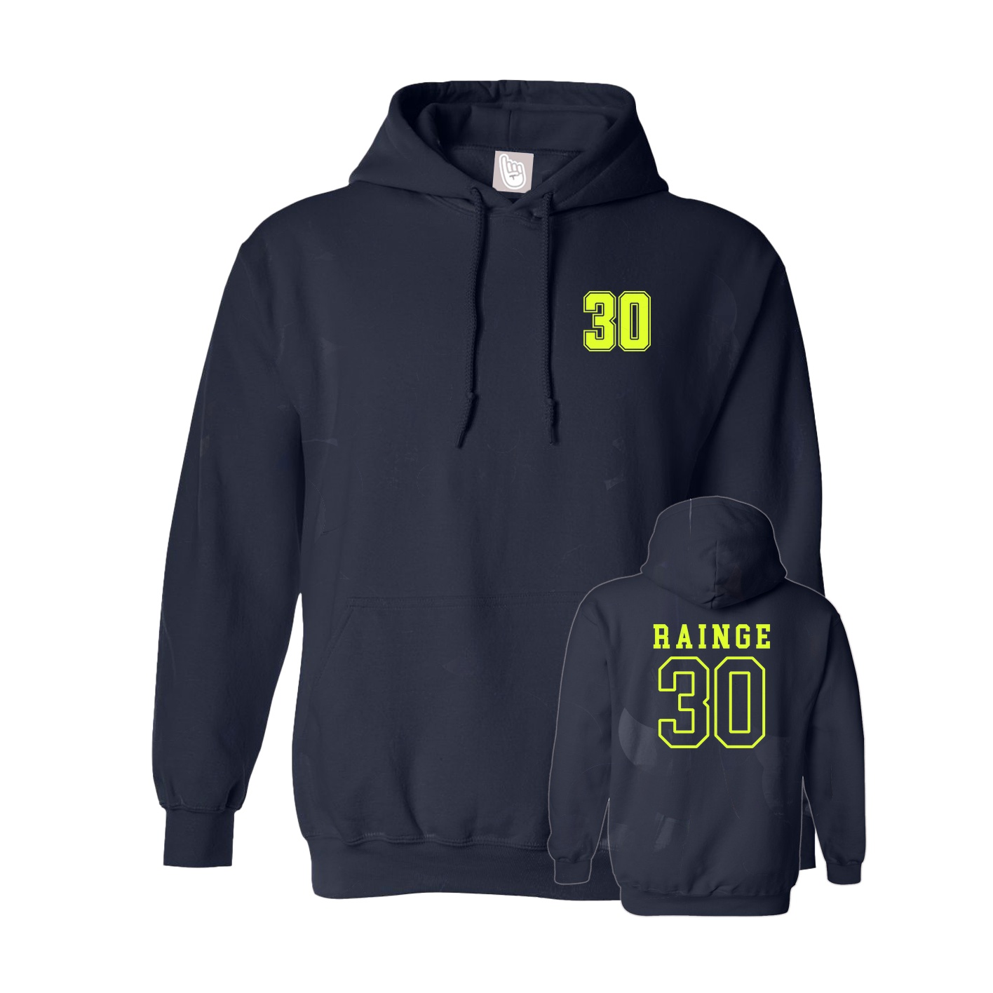 Hoodie — Chest Back in Navy