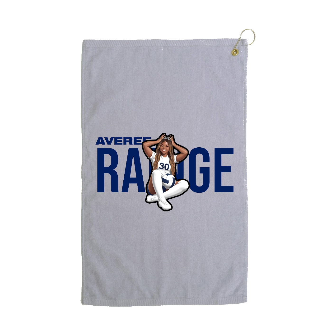 Golf Towel — Player Name in Grey