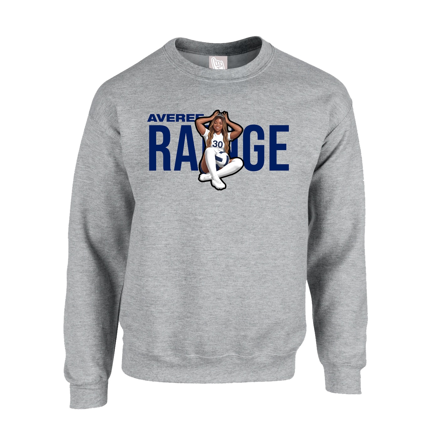 Fleece Crew — Player Name in Grey