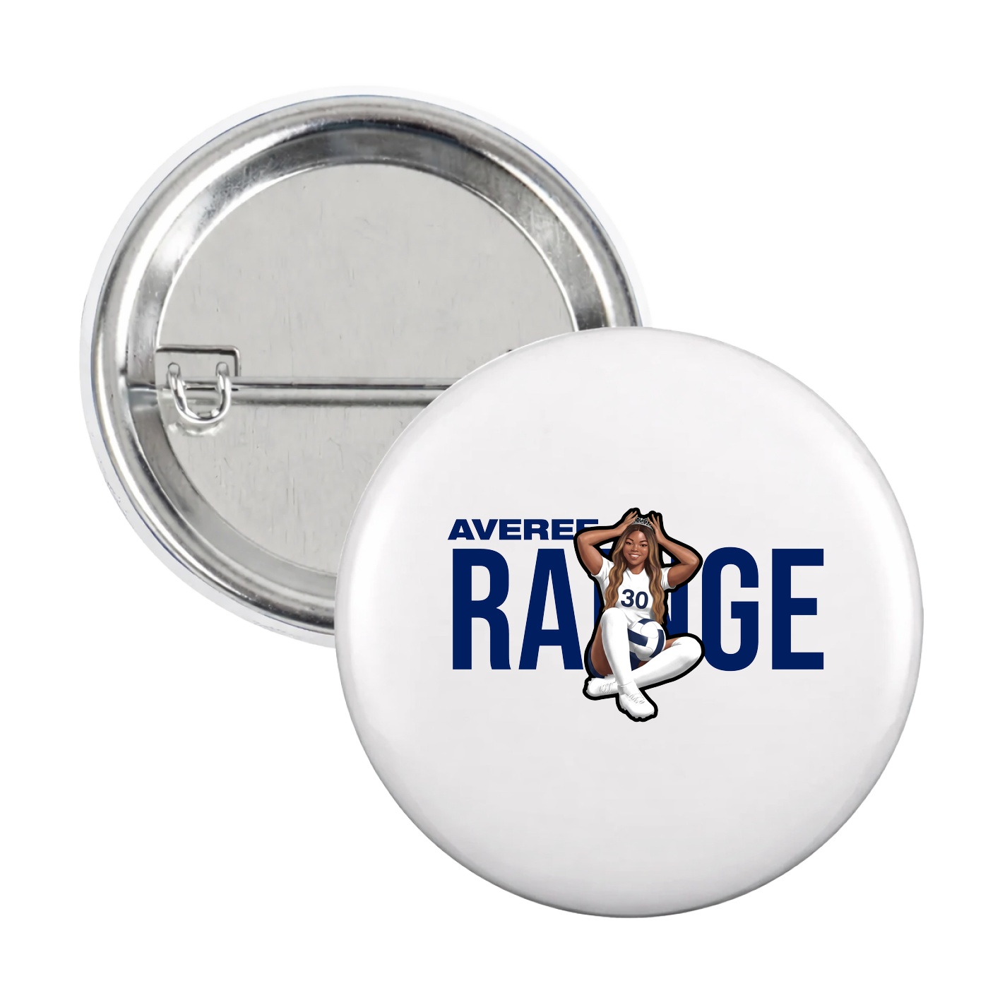 Game Day Button — Player Name in White