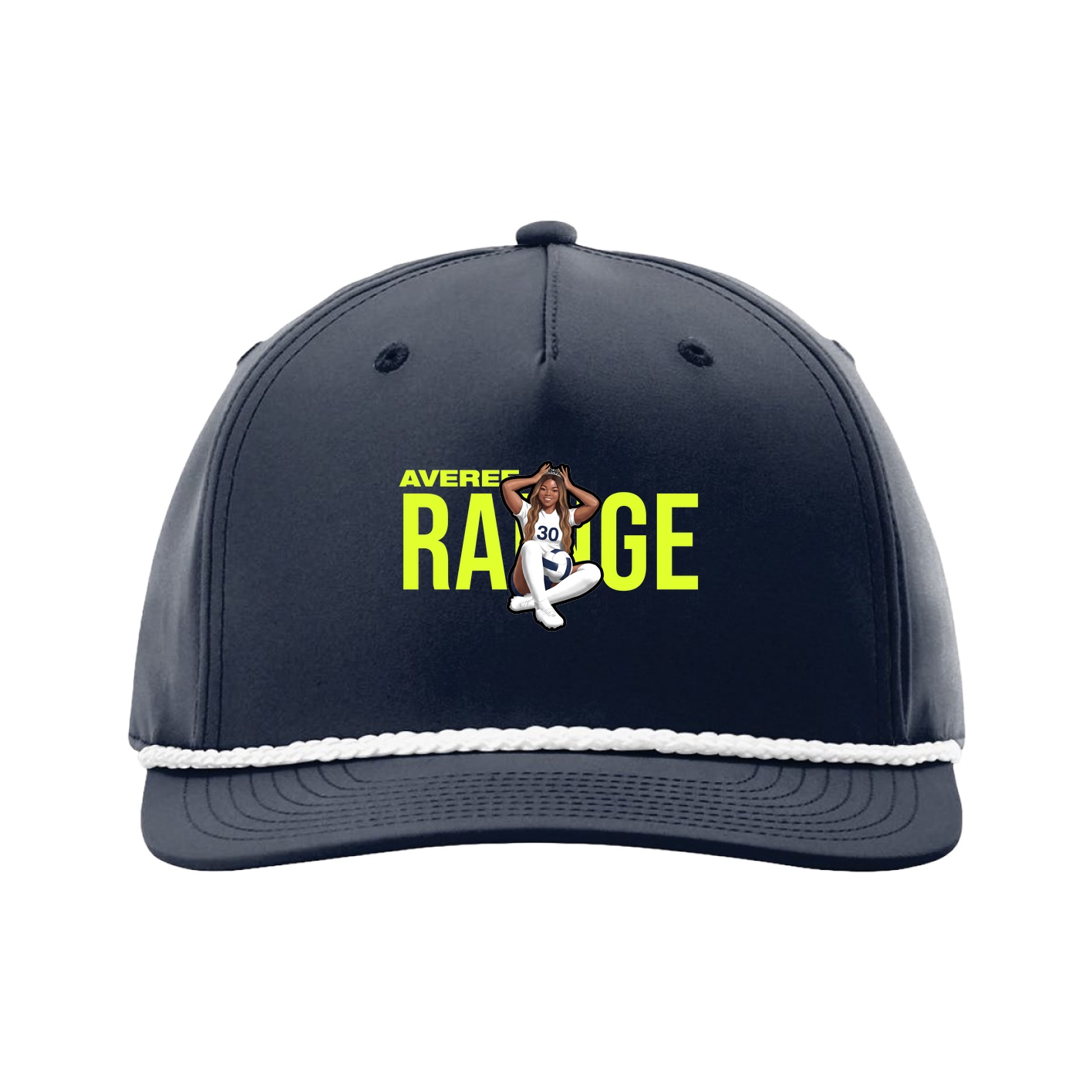 Five-Panel Classic Rope Cap — Player Name in Navy