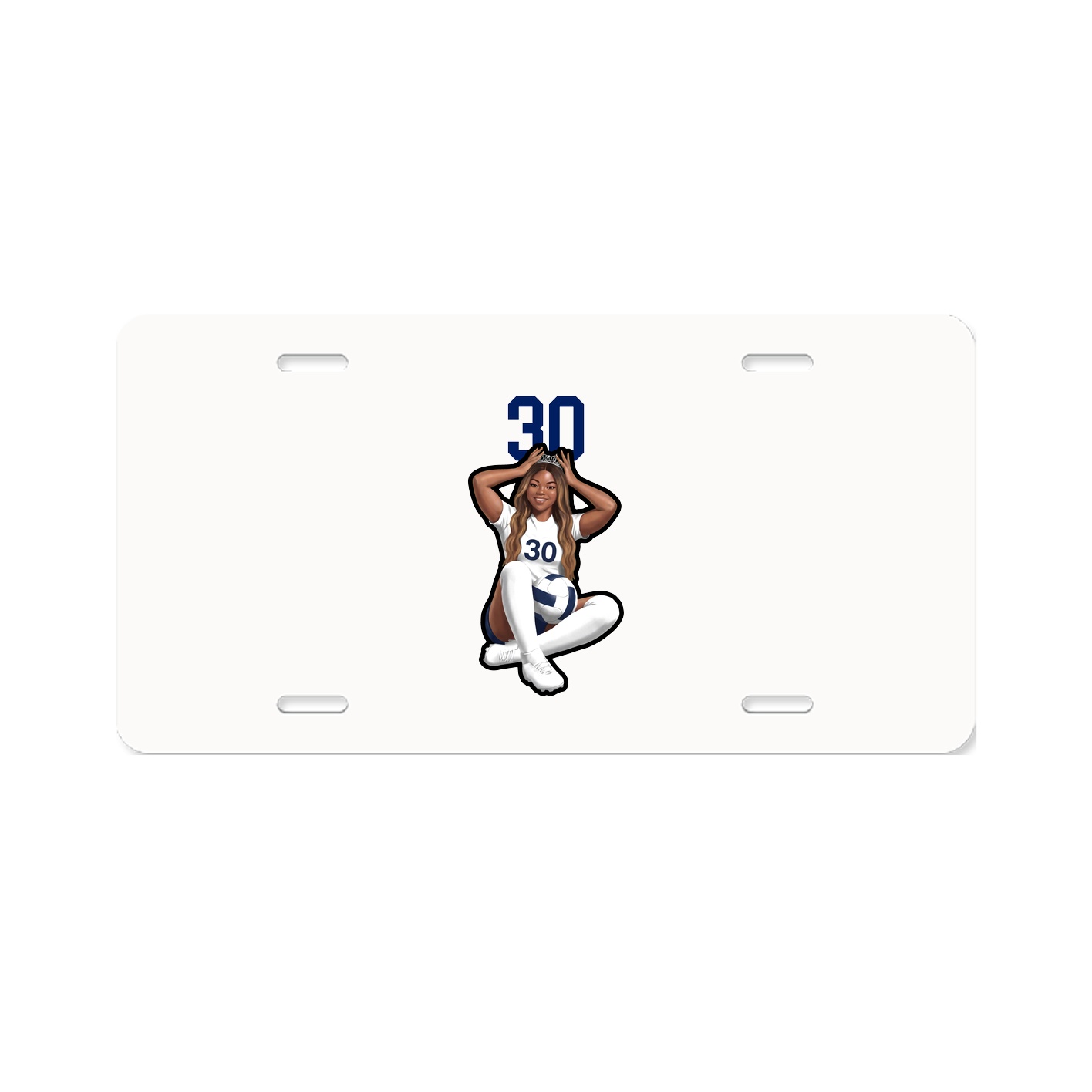 License Plate — Number Top in Classic