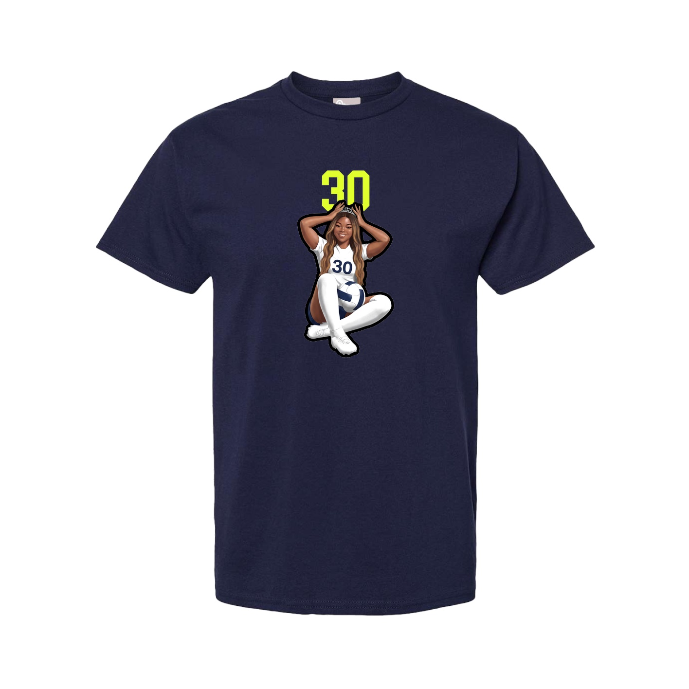 Youth Tee — Number Top in Navy