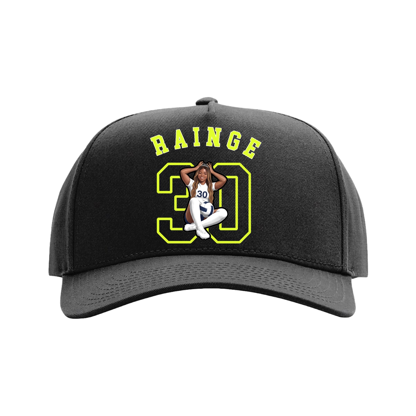 Full Fabric Five-Panel Champ Cap — Shirsey Arch in Black