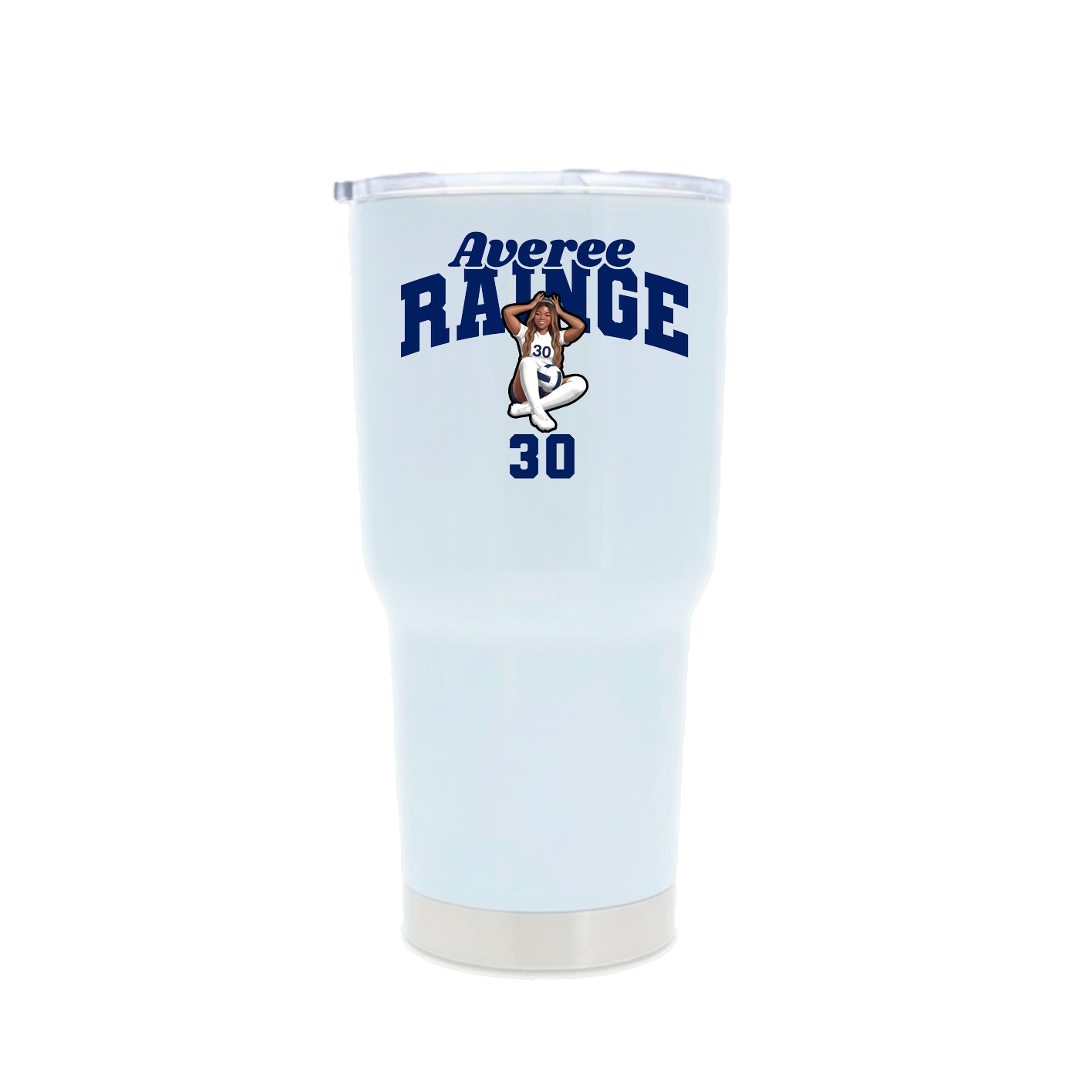 30oz Stainless Steel Tumbler — Signature Arch in White
