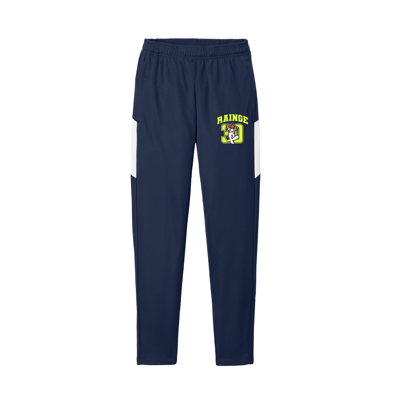 Team Travel Pant — Number in Navy/White