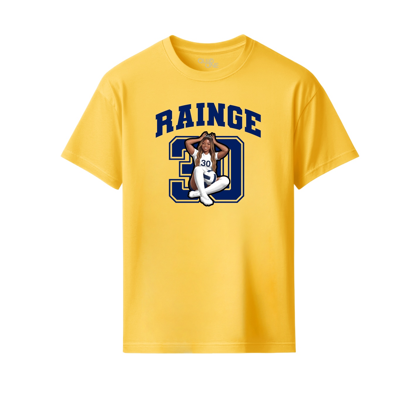 Youth Tee — Number in Yellow