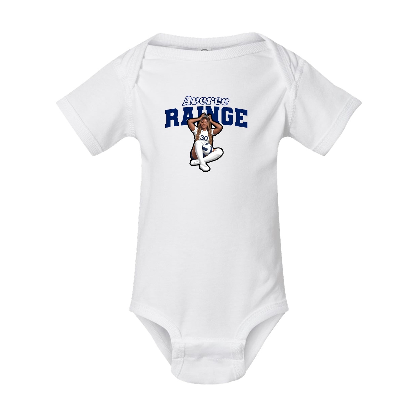Baby Onesie — Name Arch in White