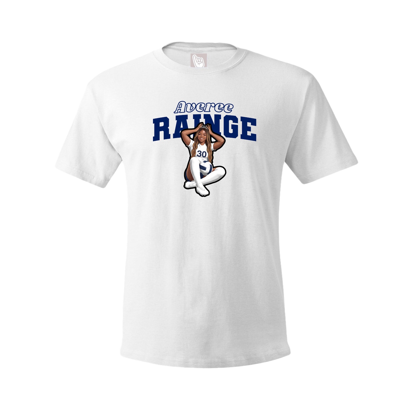 Youth Tee — Name Arch in White